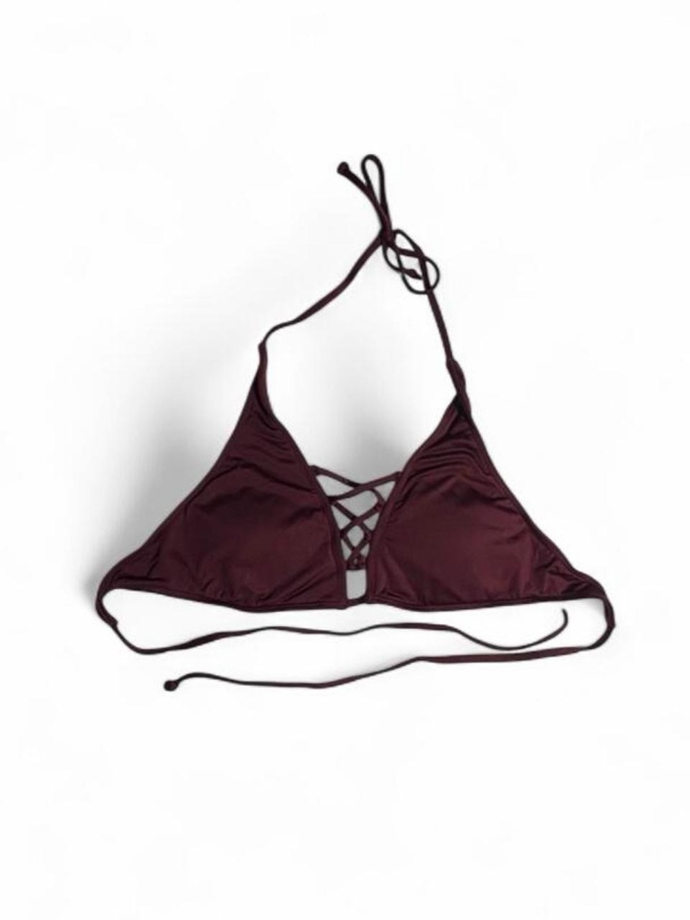 Mossimo Criss-Cross Strappy Bikini Top Burgundy Size M